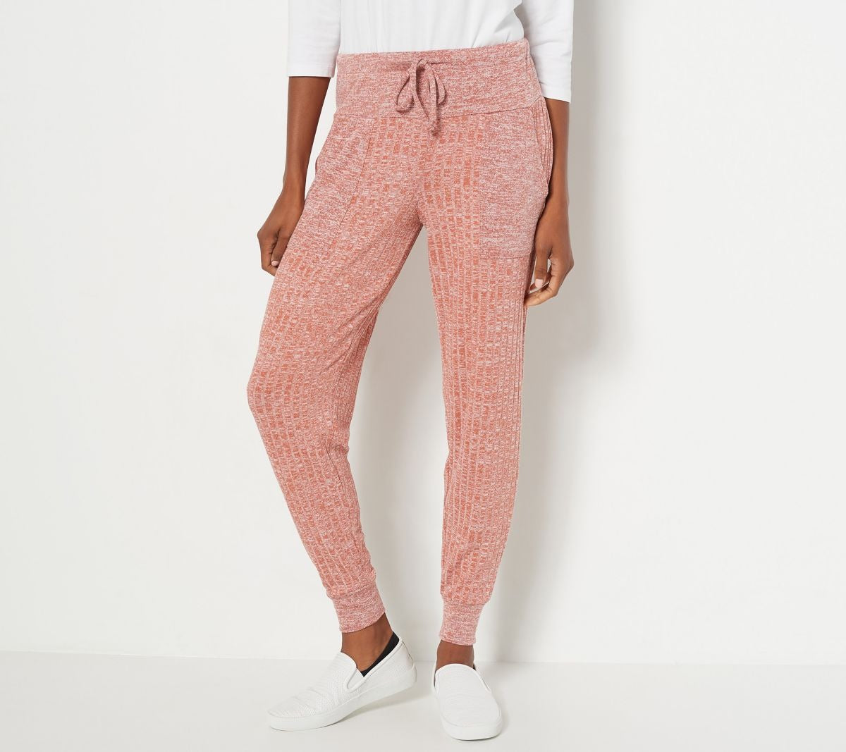 Ribbed Hacci Slim Jogger Pants