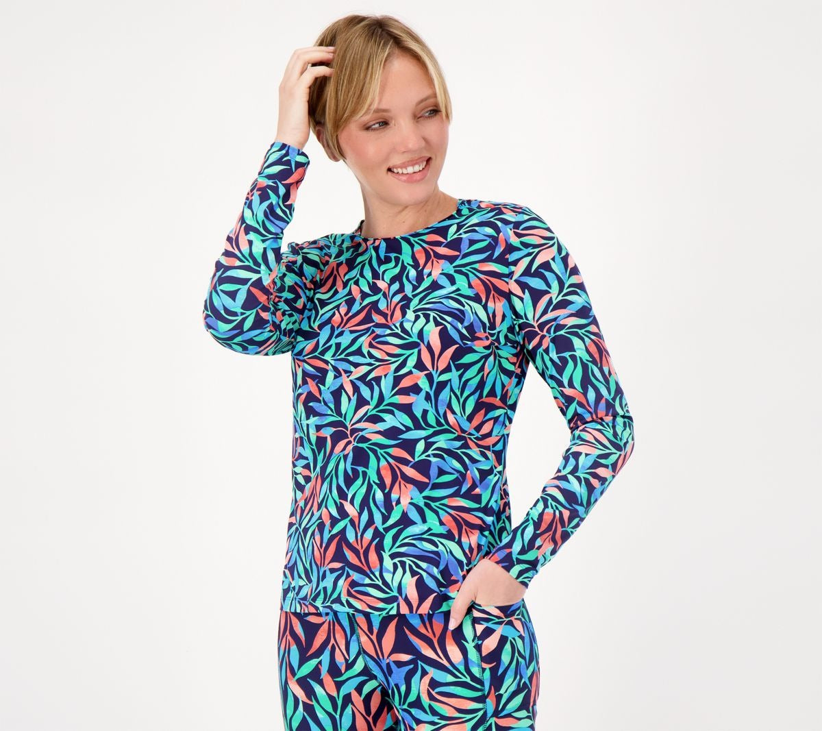 Crew-Neck Long-Sleeve UPF 50 Rash