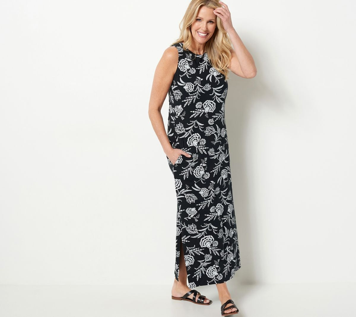 Jersey Cotton High Neck Cover Up