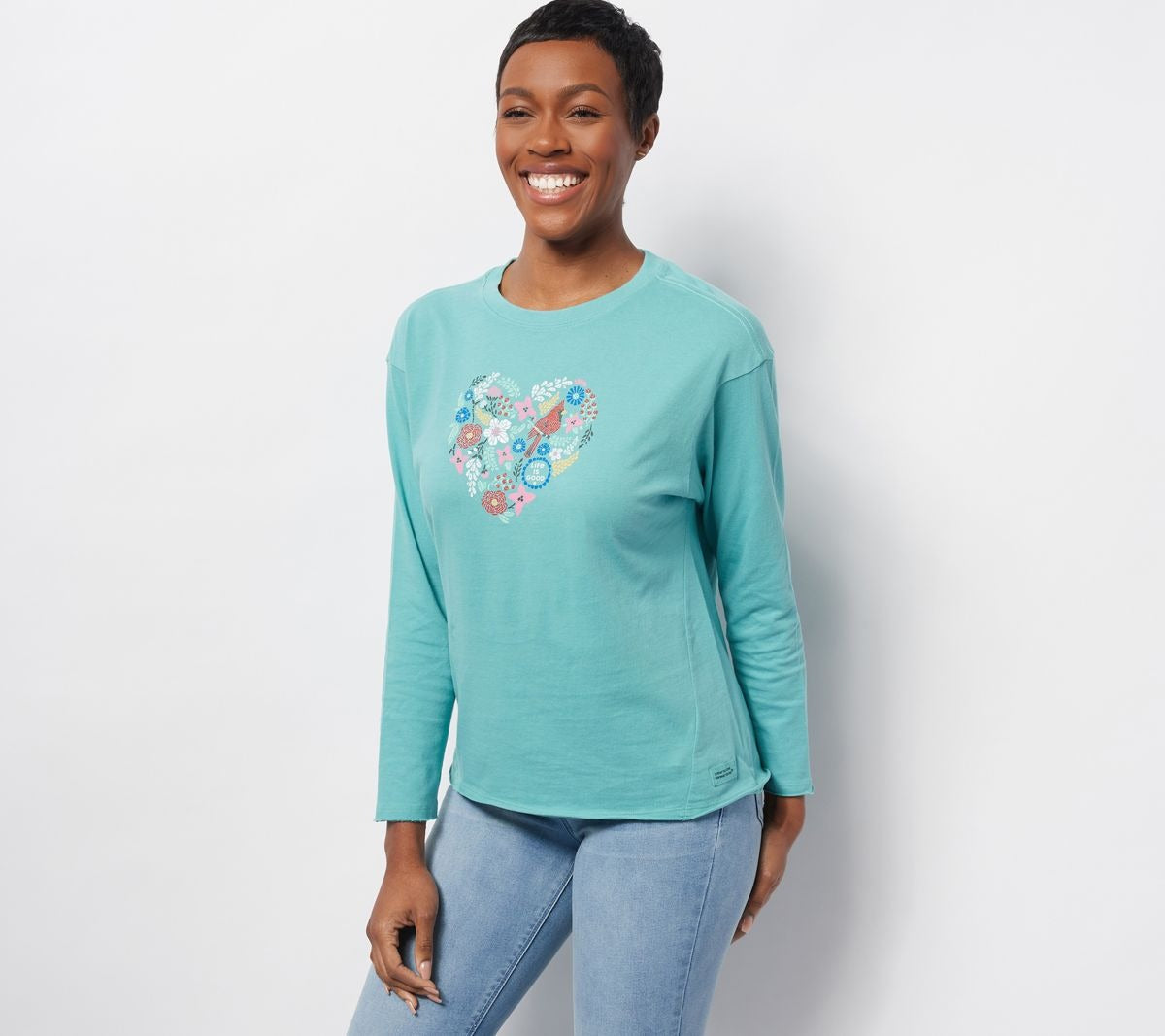 Relaxed Long Sleeve Crusher Tee