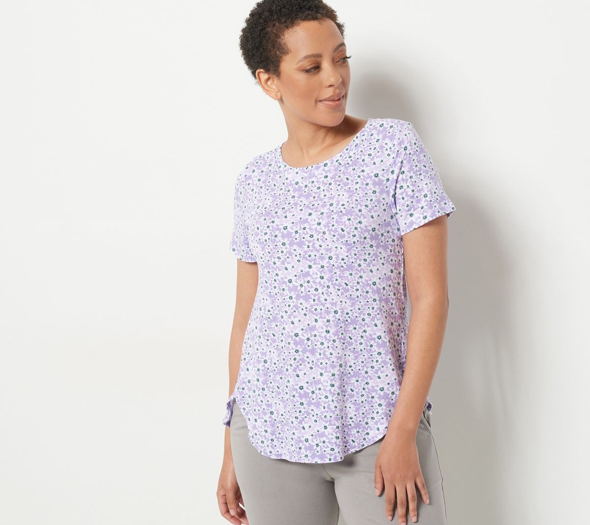 Softwear with Stretch Crew-Neck Top