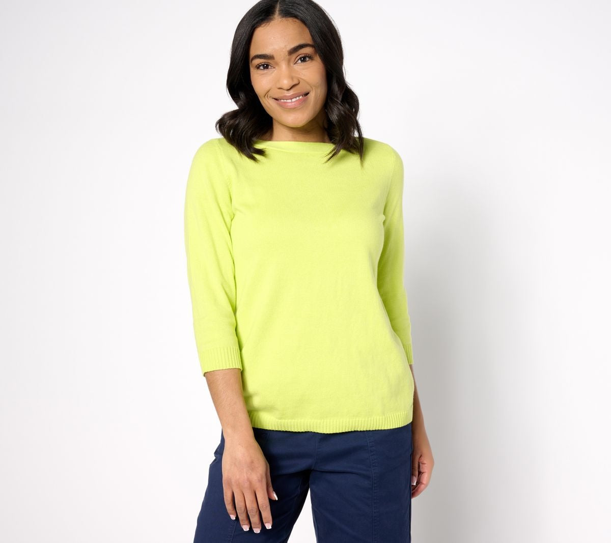 Boatneck 3/4-Sleeve Pull-Over