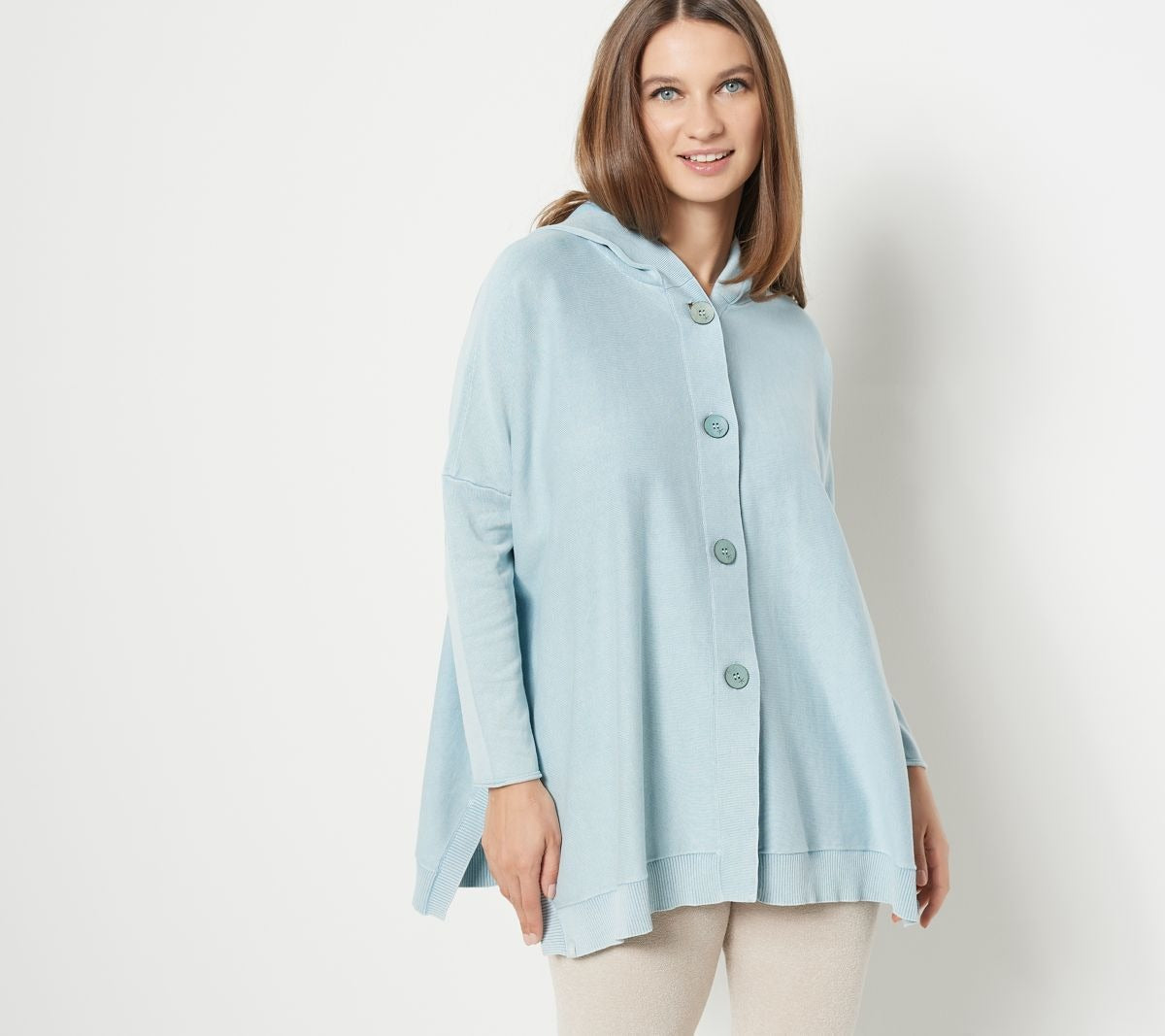 Sunbleached Hooded Button Front