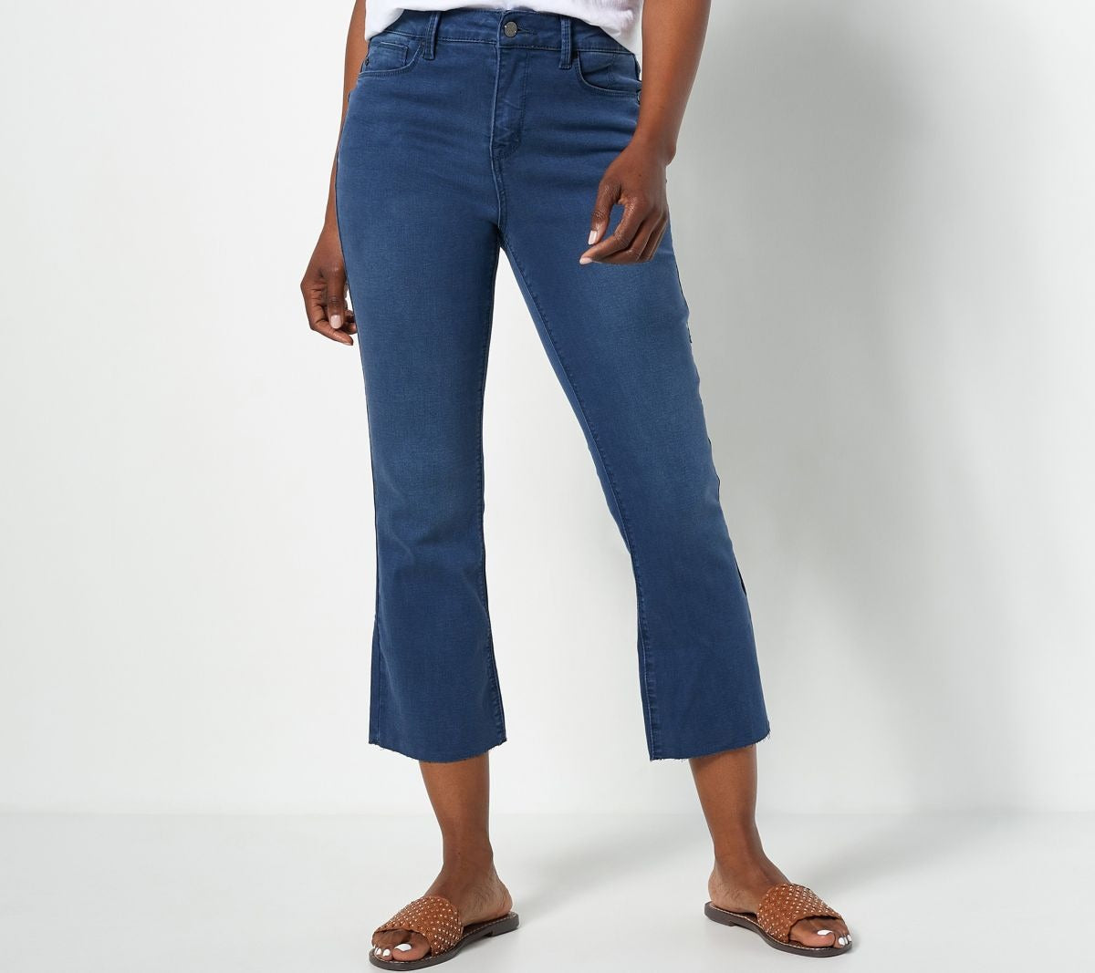 Dyed Crop Flare Jeans