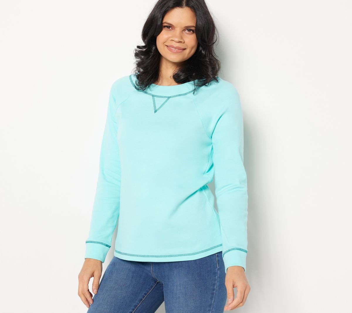 Interlock Round Neck Raglan Sleeve