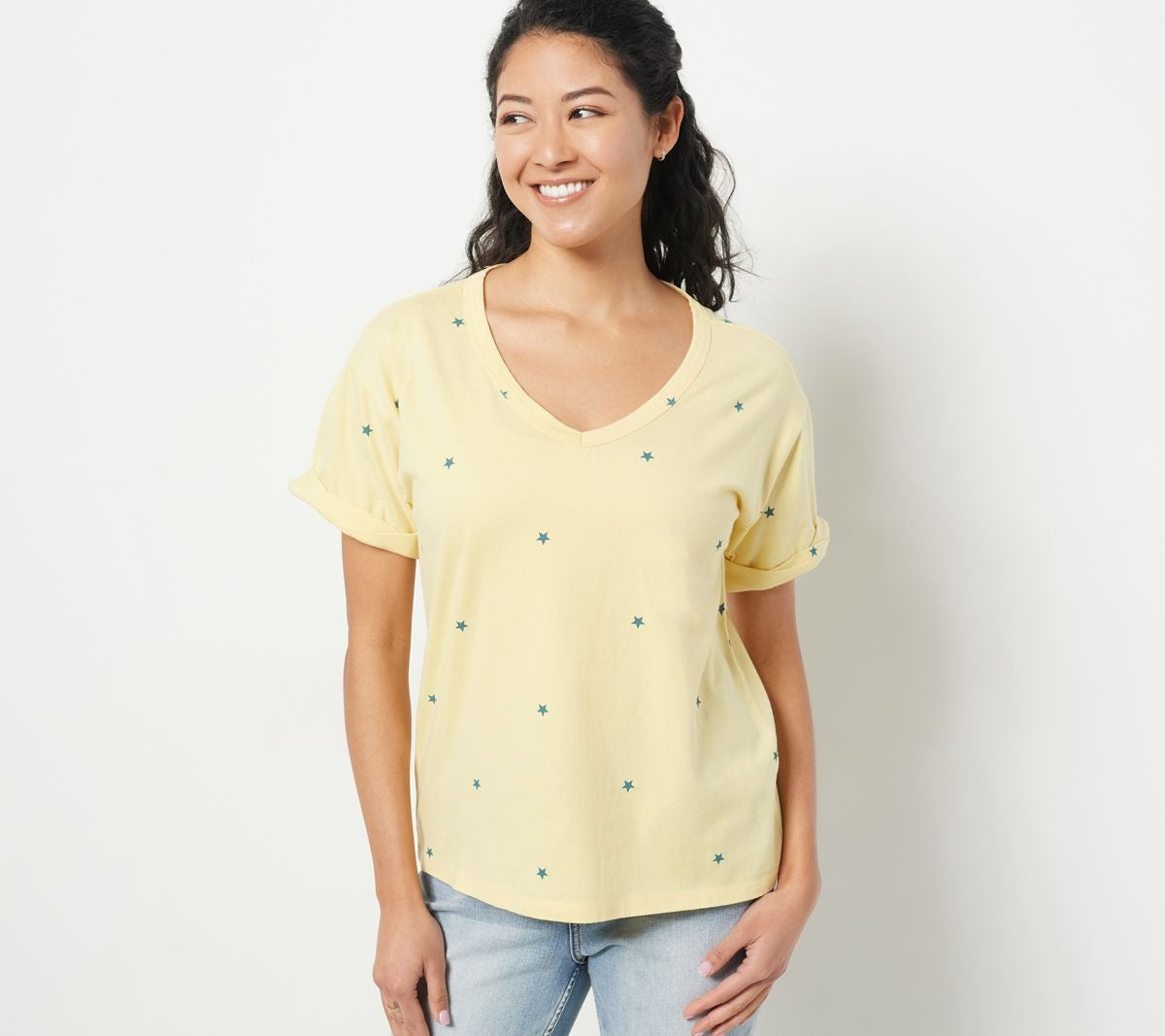 Ditsy Print Short-Sleeve