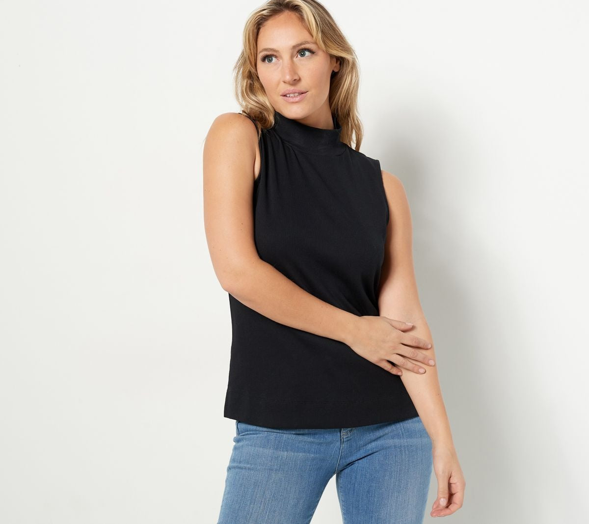 Essentials Ribbed Pima Mock