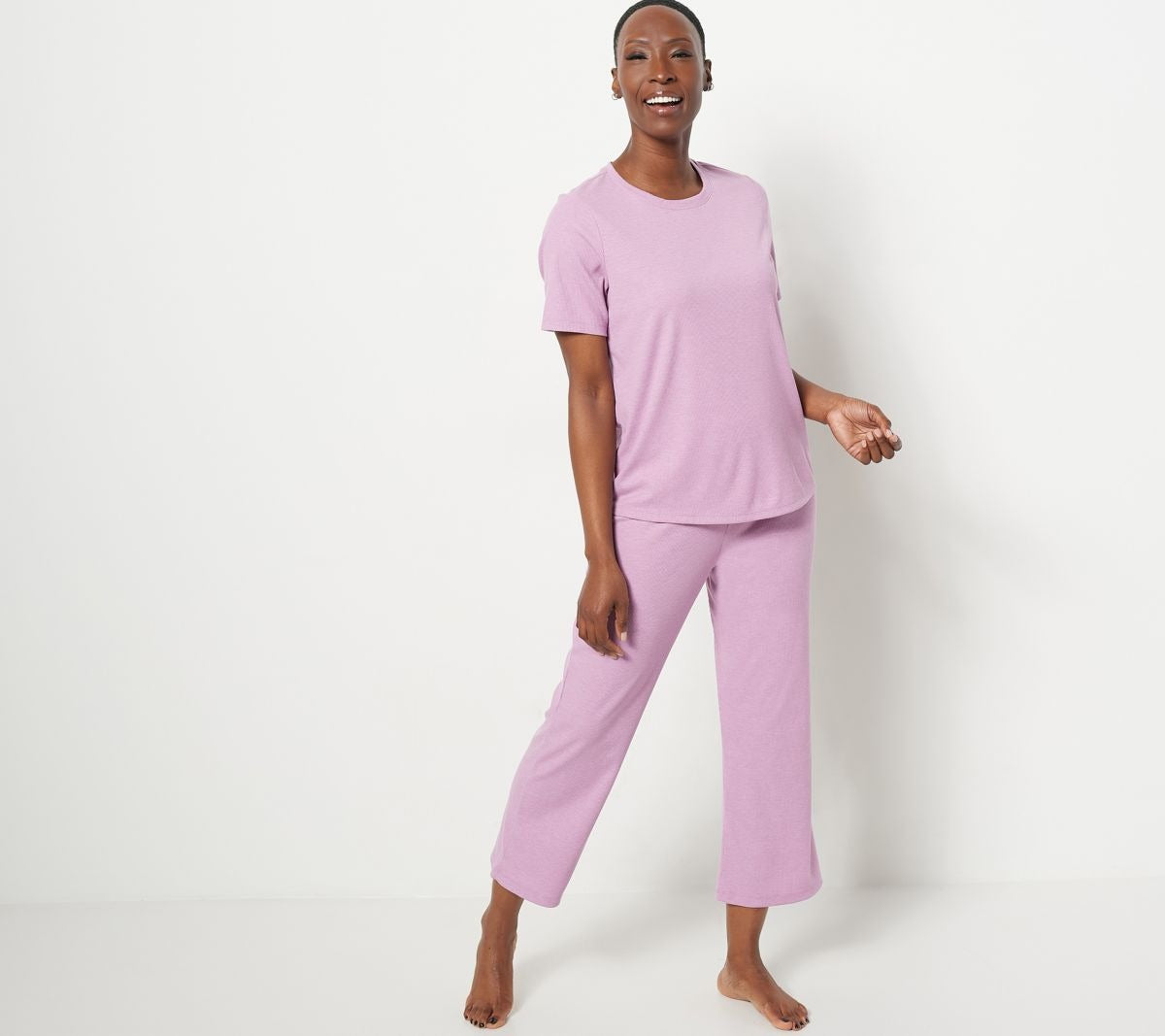 Ribbed Hacci Short Sleeve and Flare