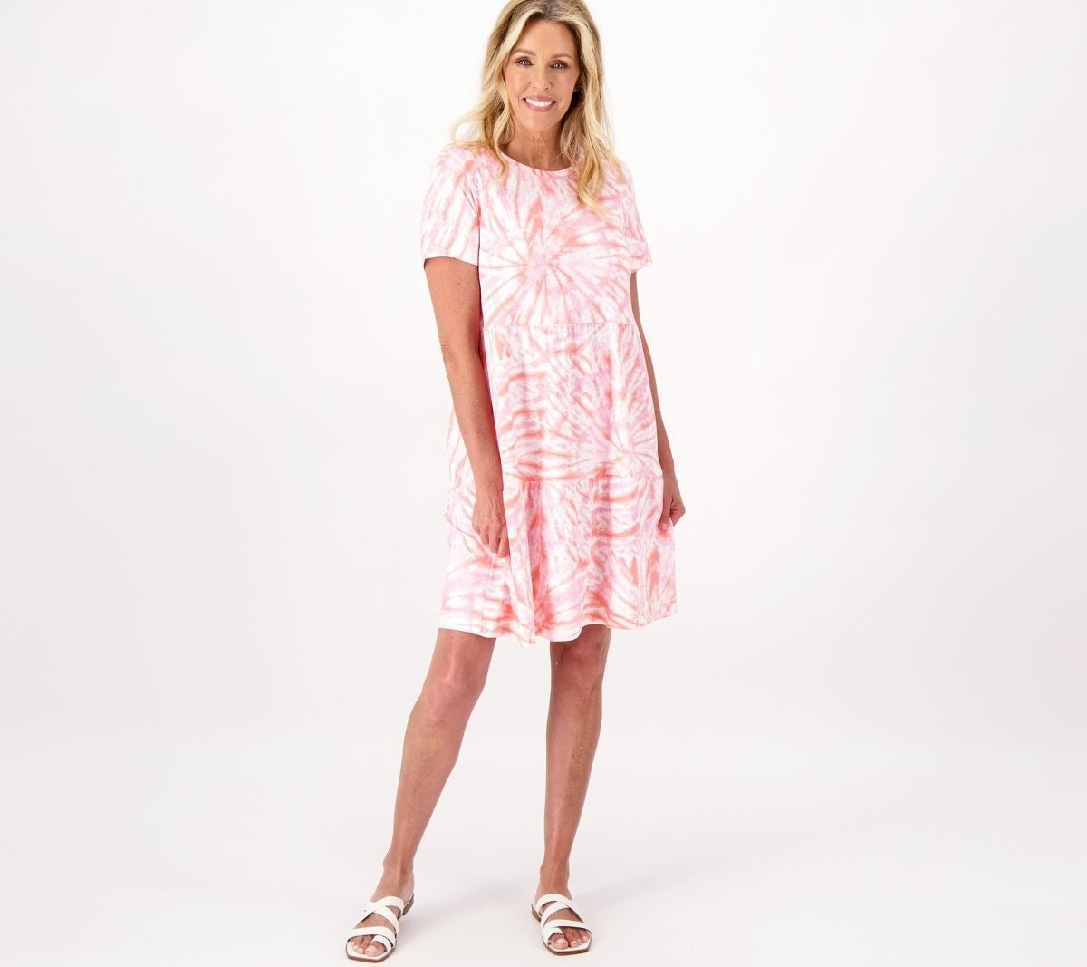 Cotton Rayon Tee Tier Dress