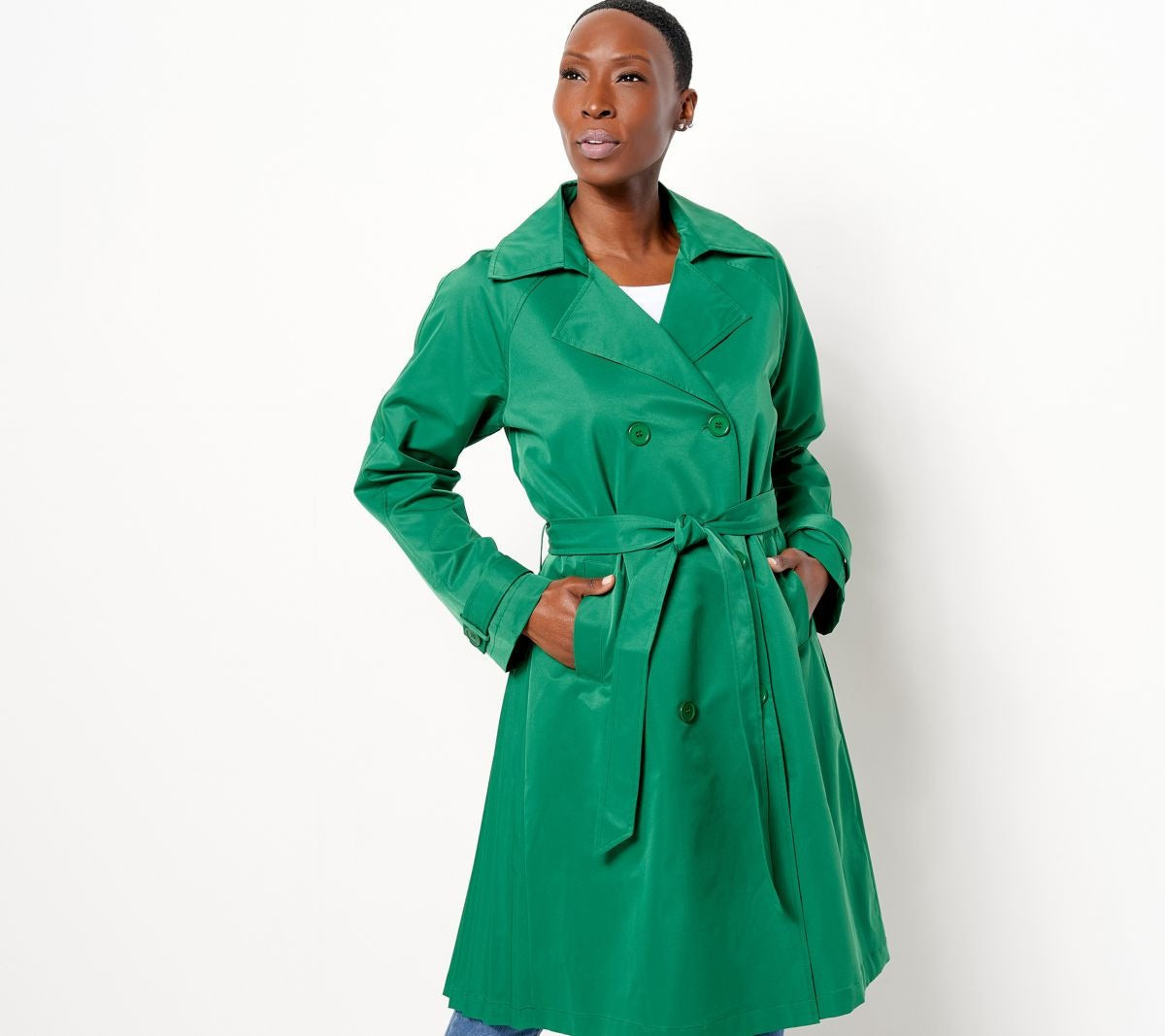 Pleated Back Trench Coat