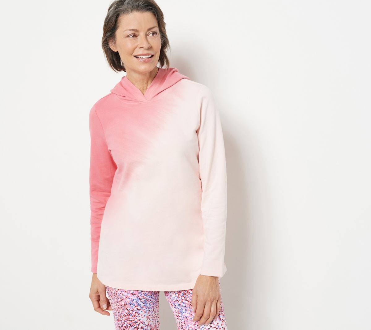 Ombre Tie-Dye French Terry Hooded