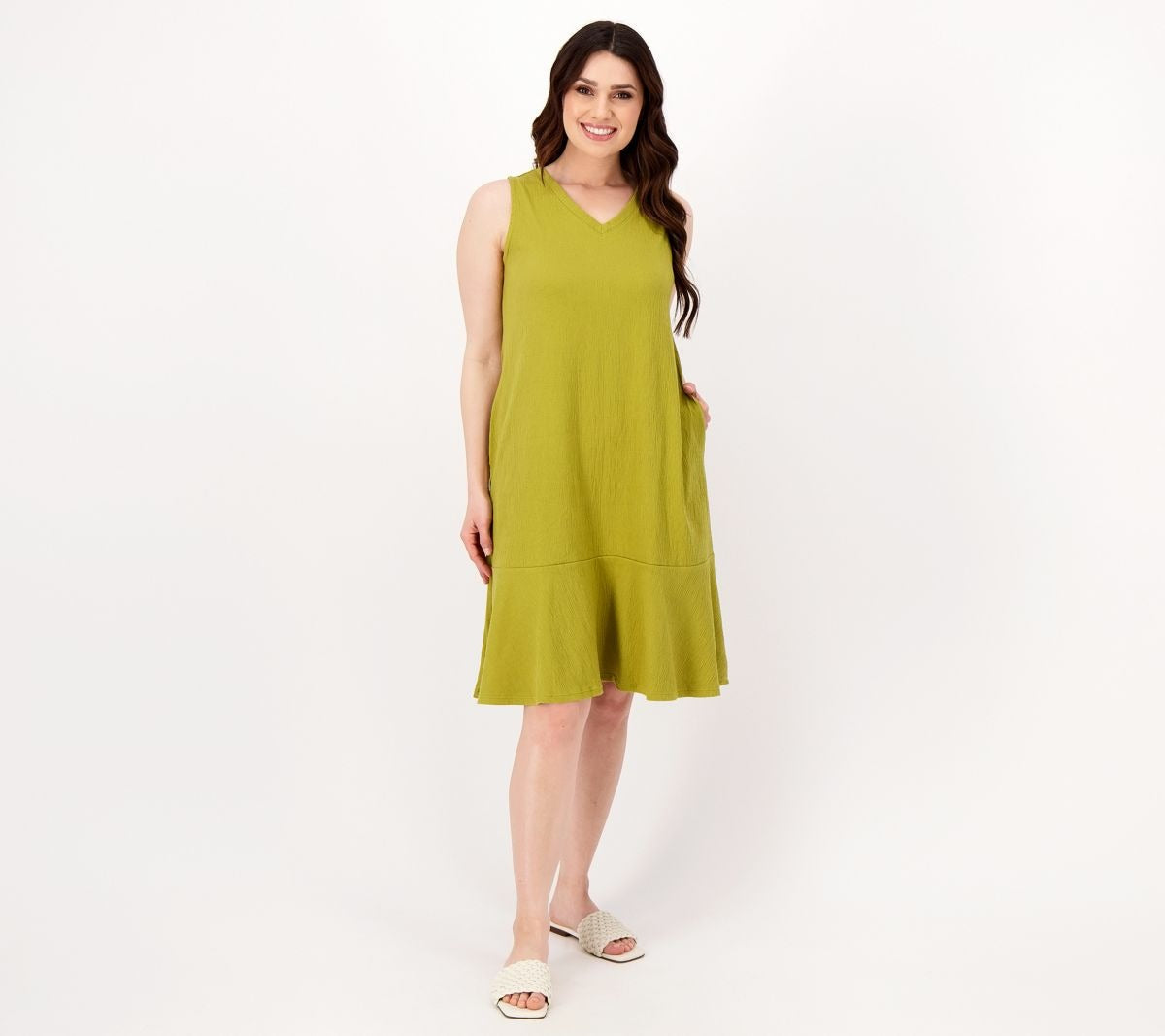 Crinkle Jersey Tank Dress
