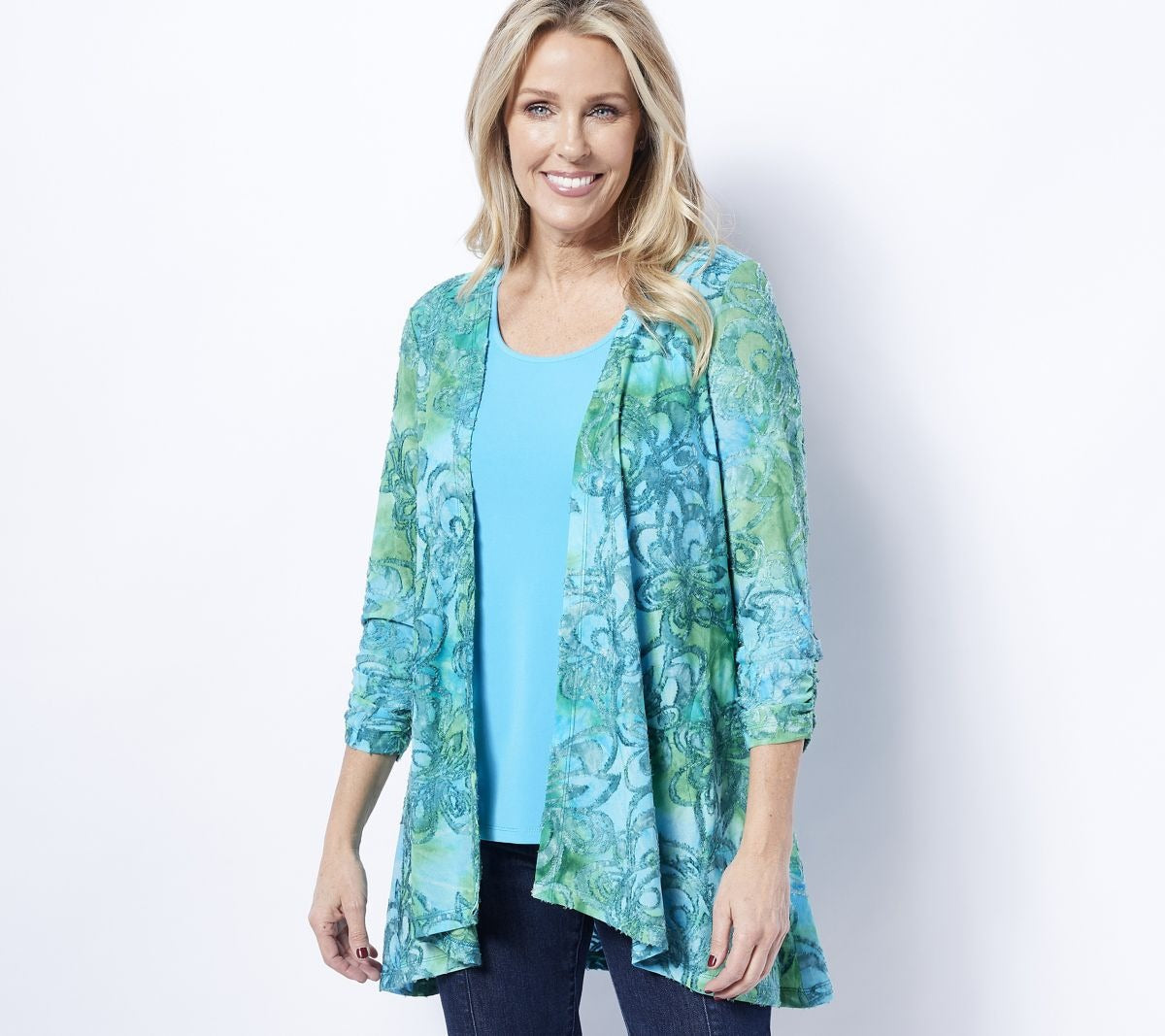 Burnout Knit Cardigan & Liquid