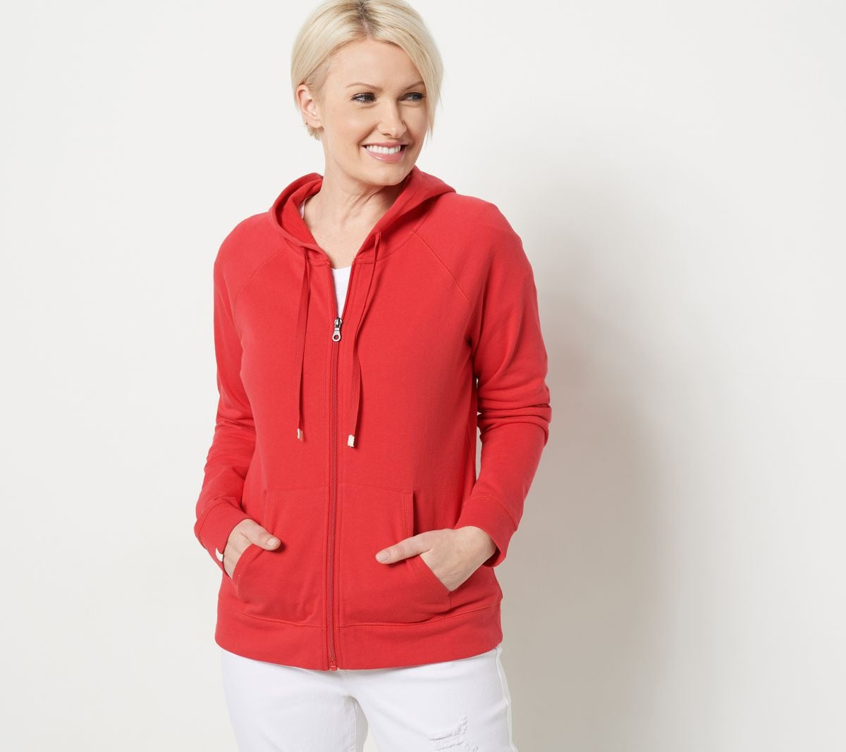 Low-Hi Zip-Front Hoodie