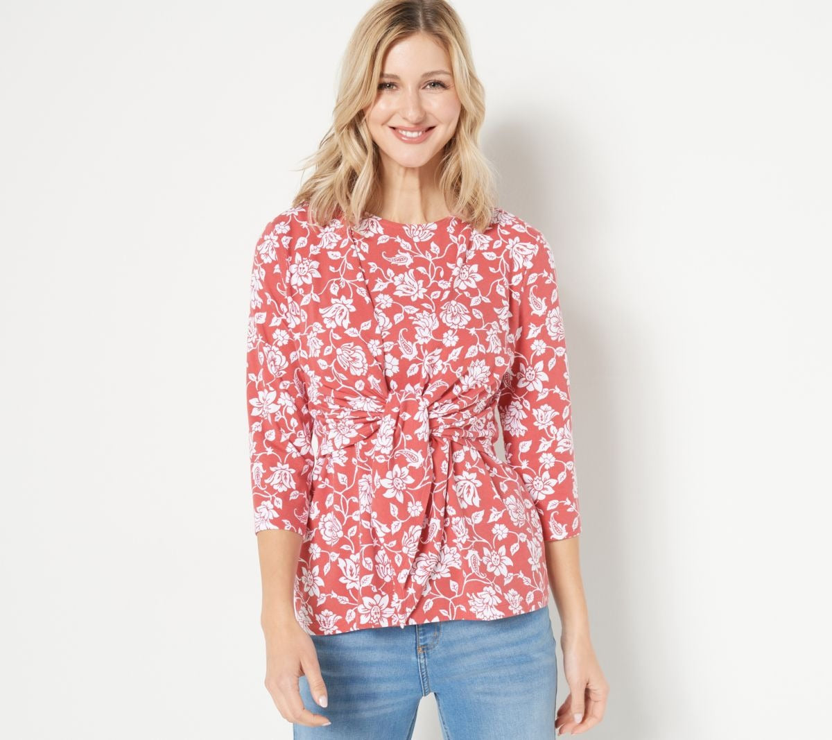 Printed Perfect Jersey Tie Front