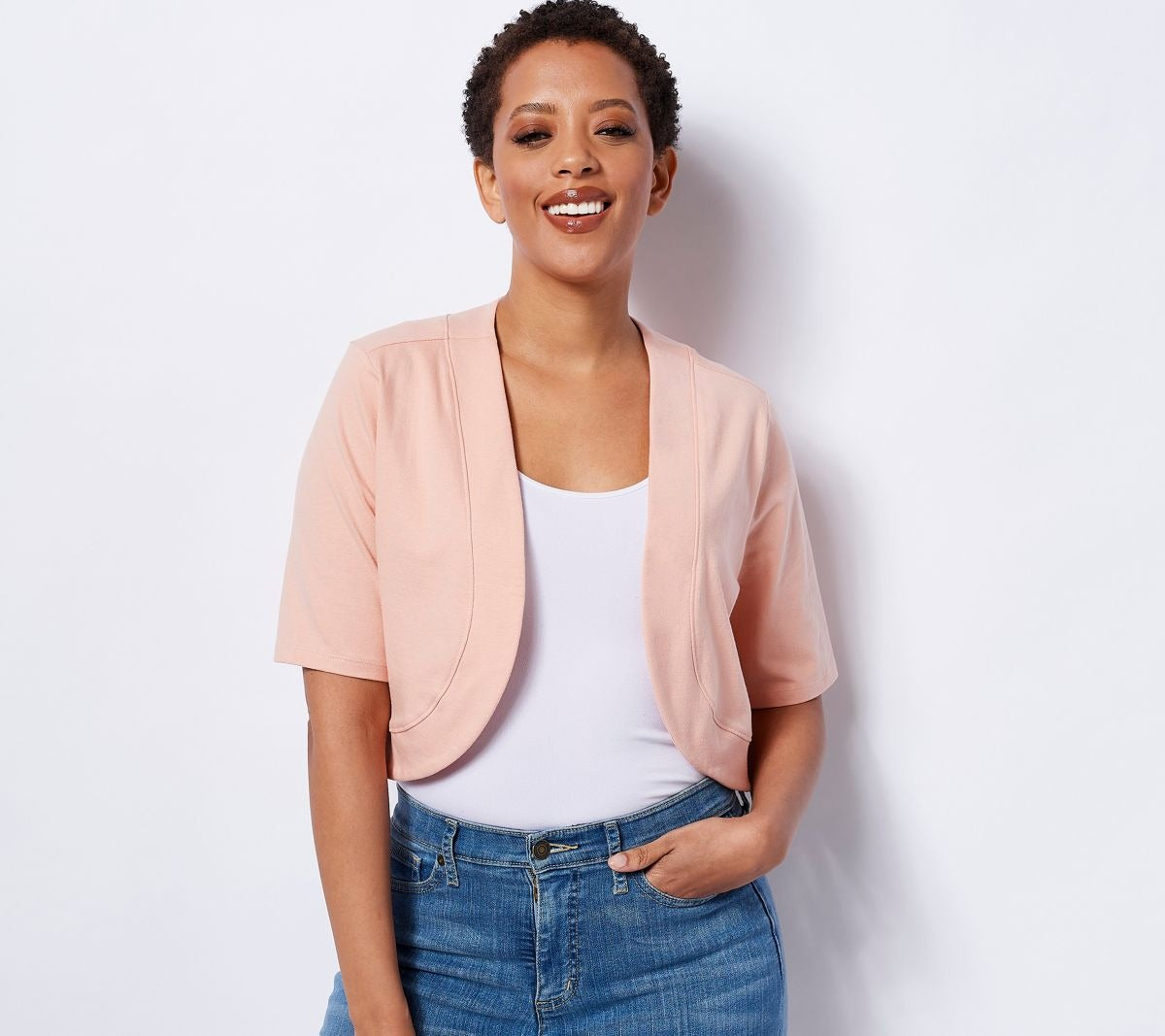 Perfect Jersey Open Front Elbow