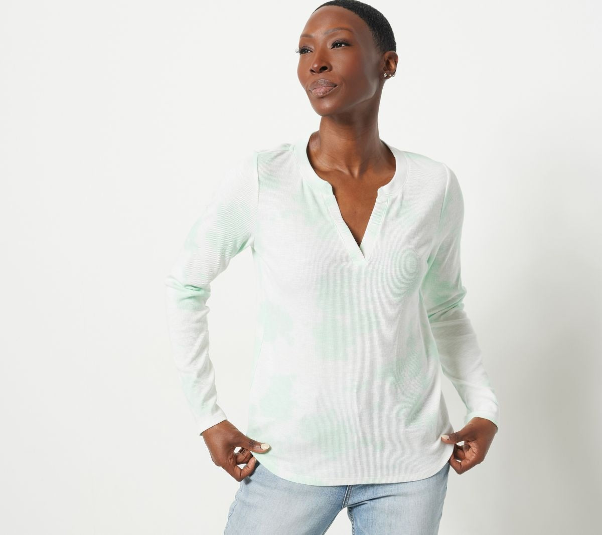 Tie-Dye Rib Knit Long