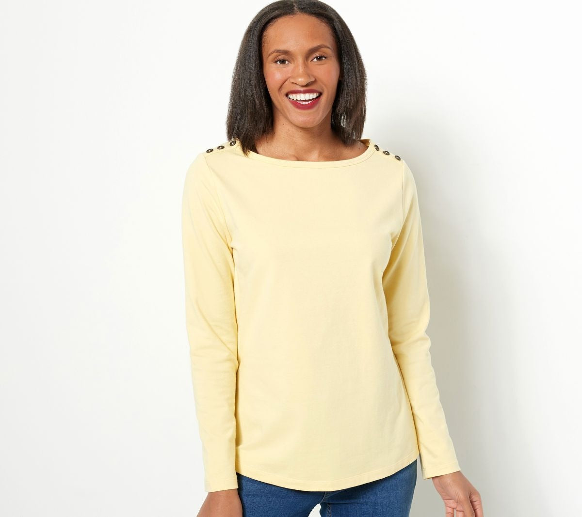 Perfect Jersey Boat Neck Top