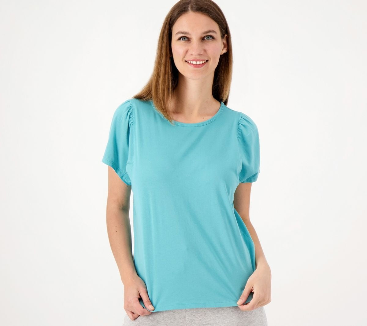 Cozy Knit Luxe Jersey Puff Sleeve Top