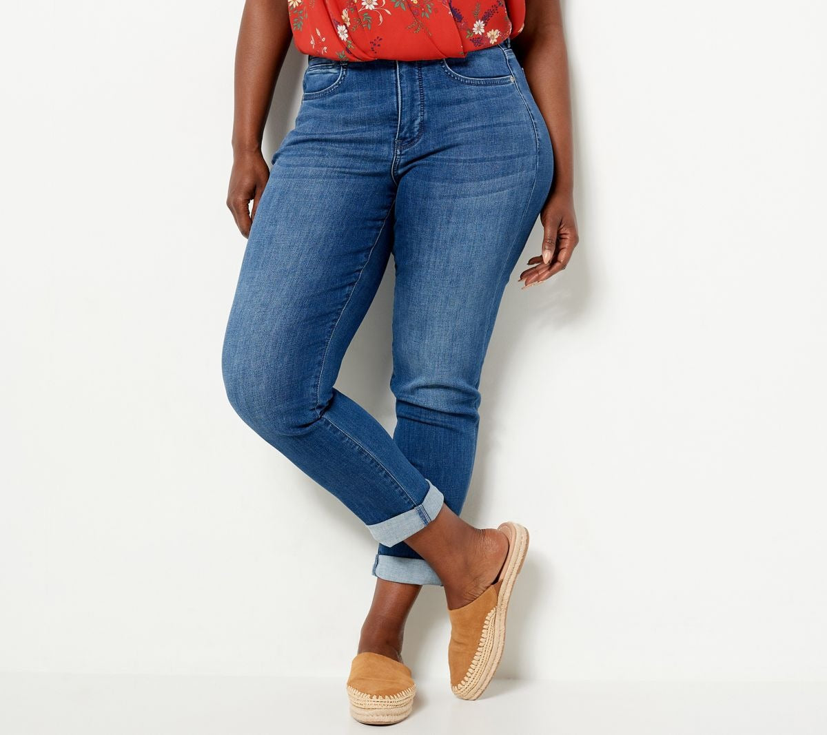 High Rise Girlfriend Jeans with Hollywood