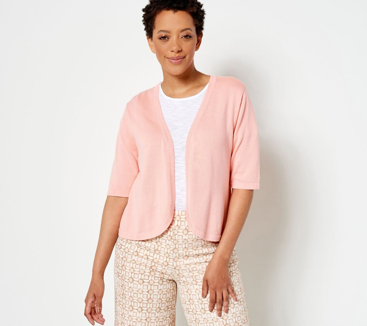 Curved Front Sweater Shrug