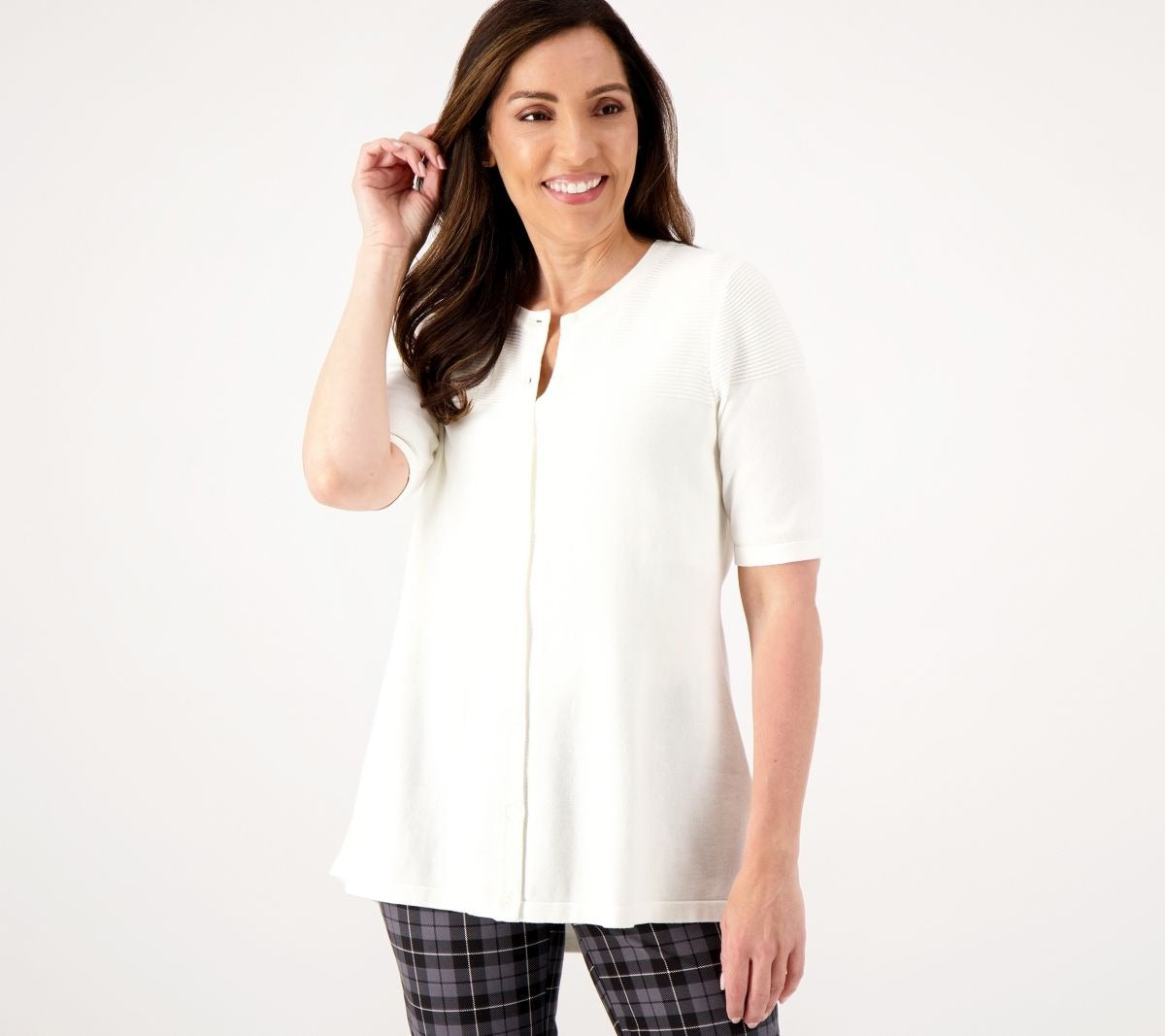 Yoke Stitch Button Front