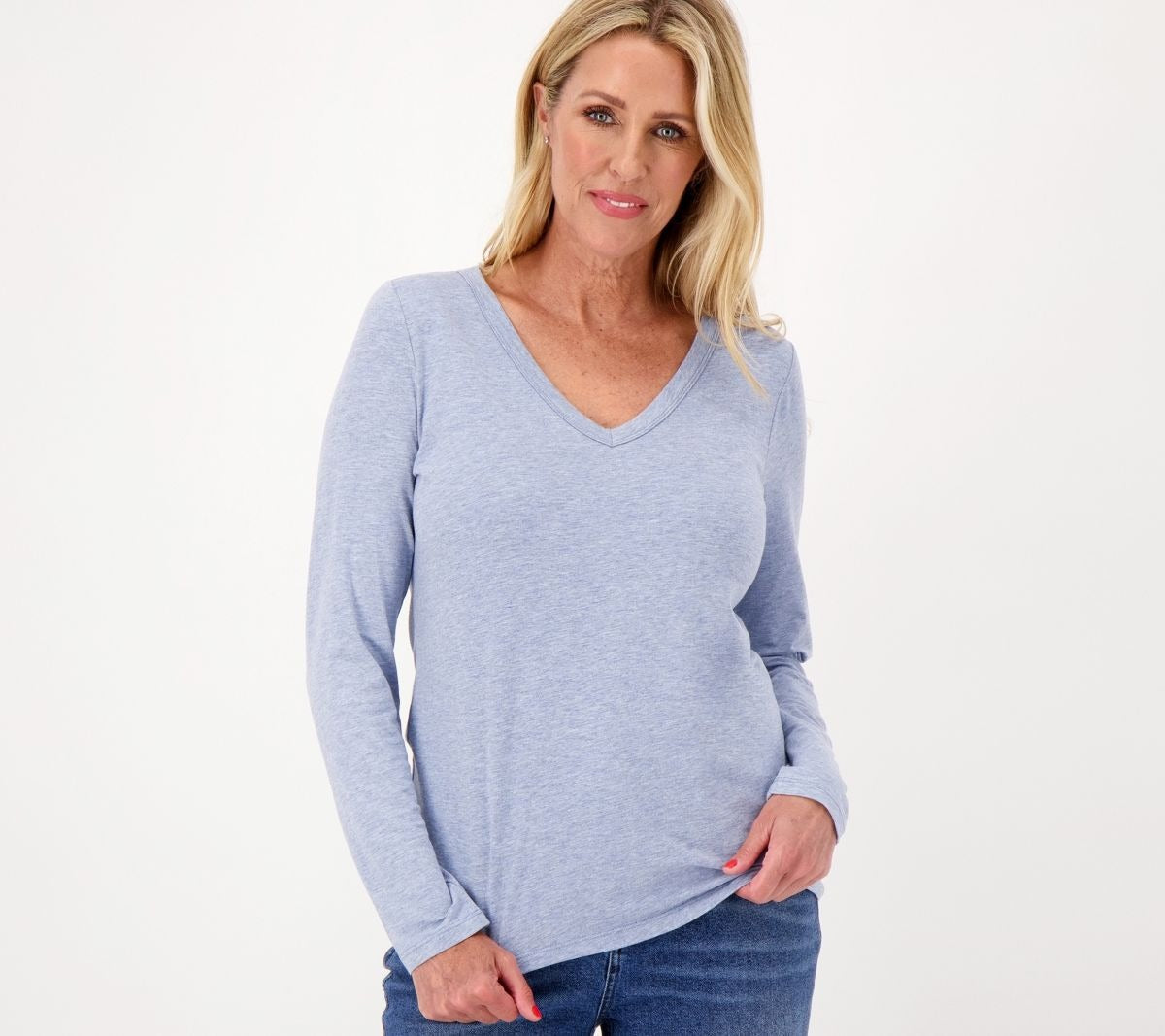 V-Neck Long Sleeve Knit