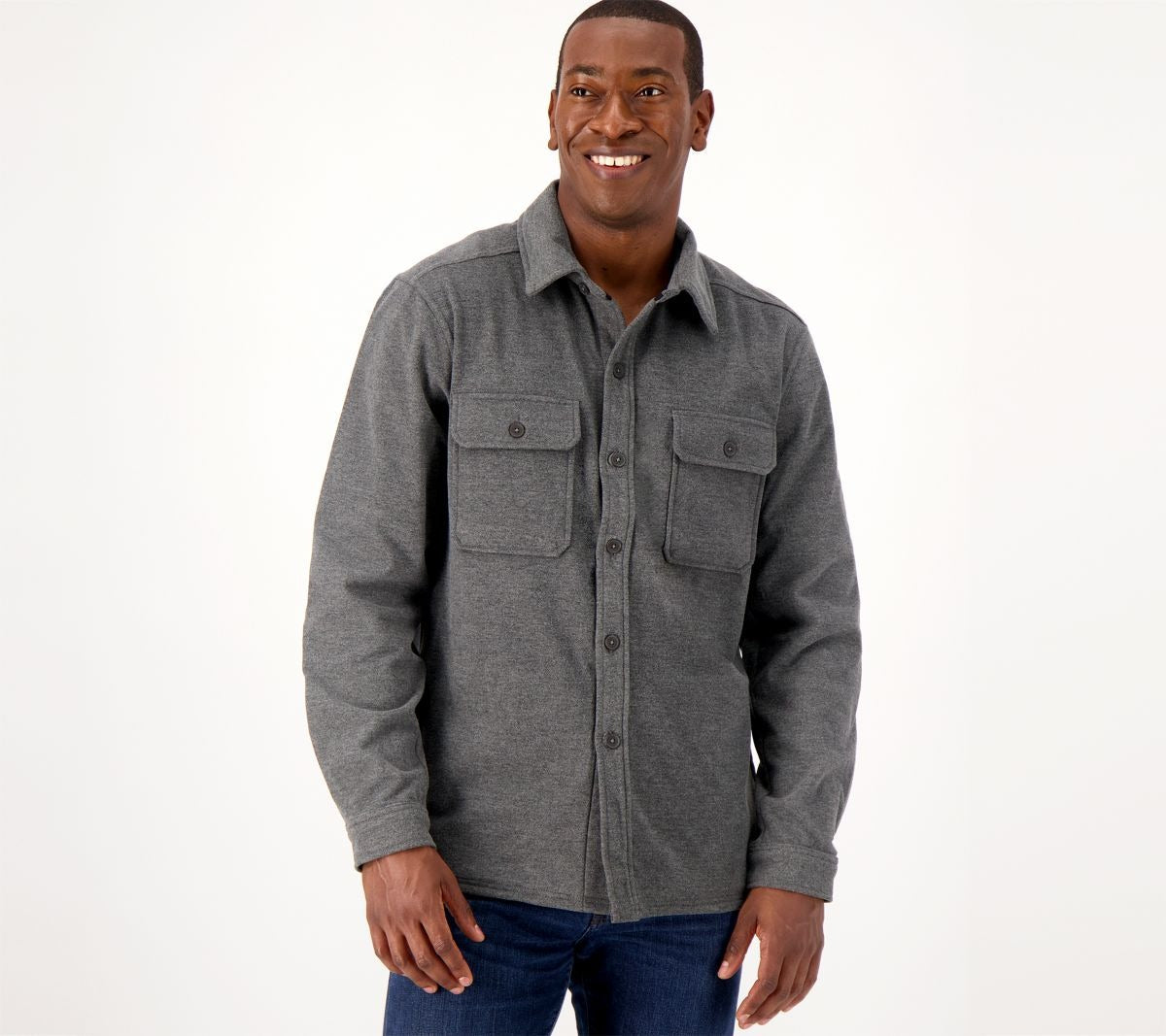 Men's Flannel Fleece Shirt Jacket