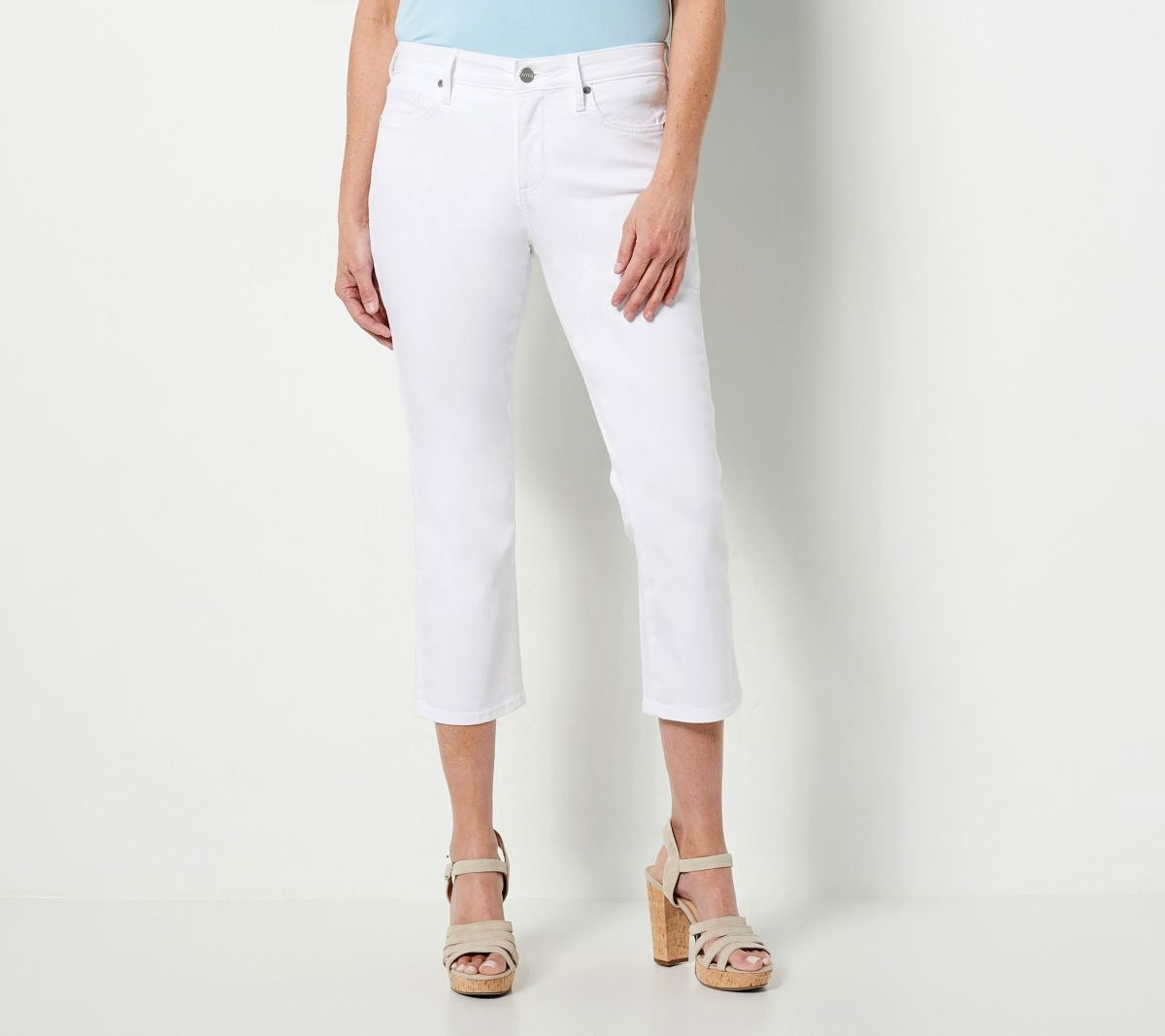 Chloe Crop Jeans with Double Needle Slits