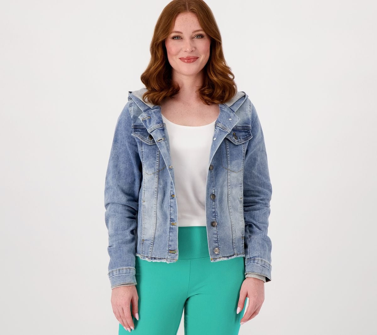 My Denim Jacket w/ Knit Hood