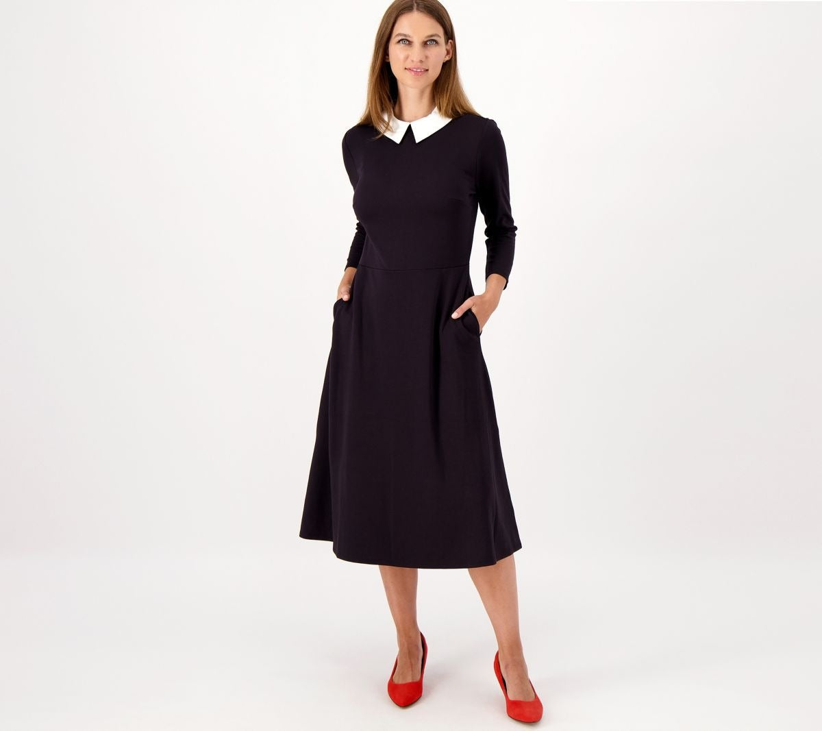 Contrast Collar Ponte Tall