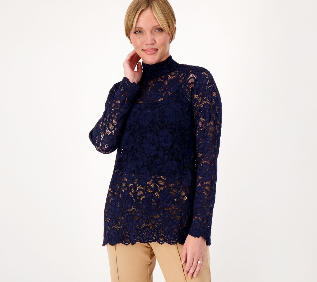 Occasions Stretch Lace Long Sleeve