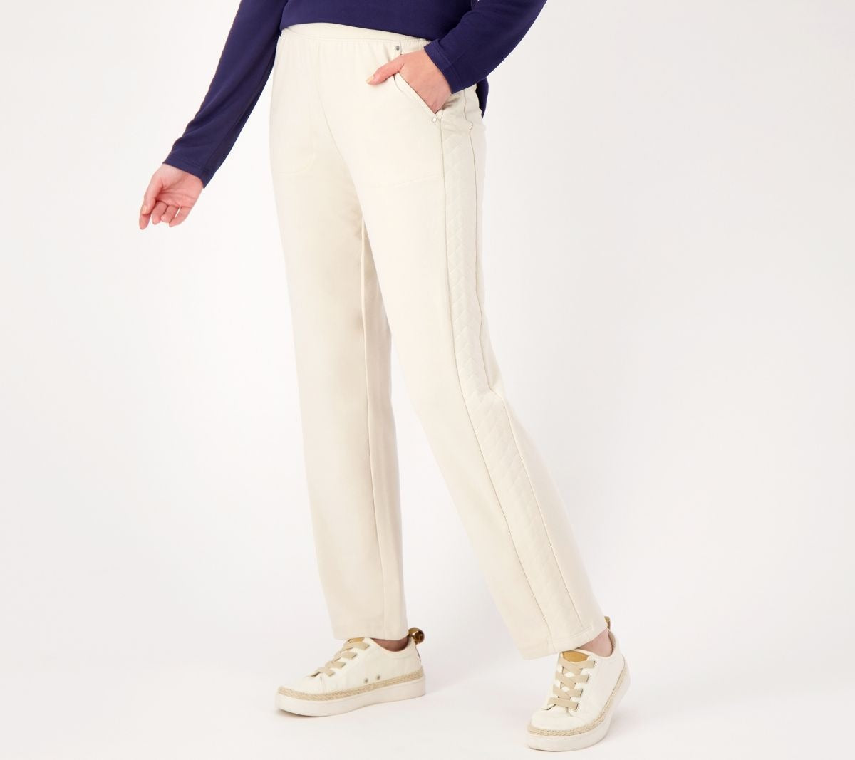 French Terry Straight Leg Pant