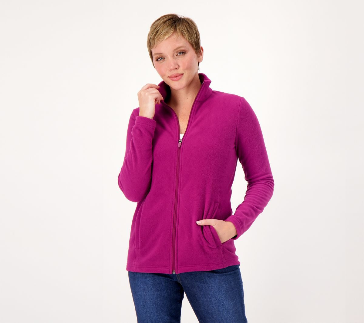 Fleece Zip Front Jacket