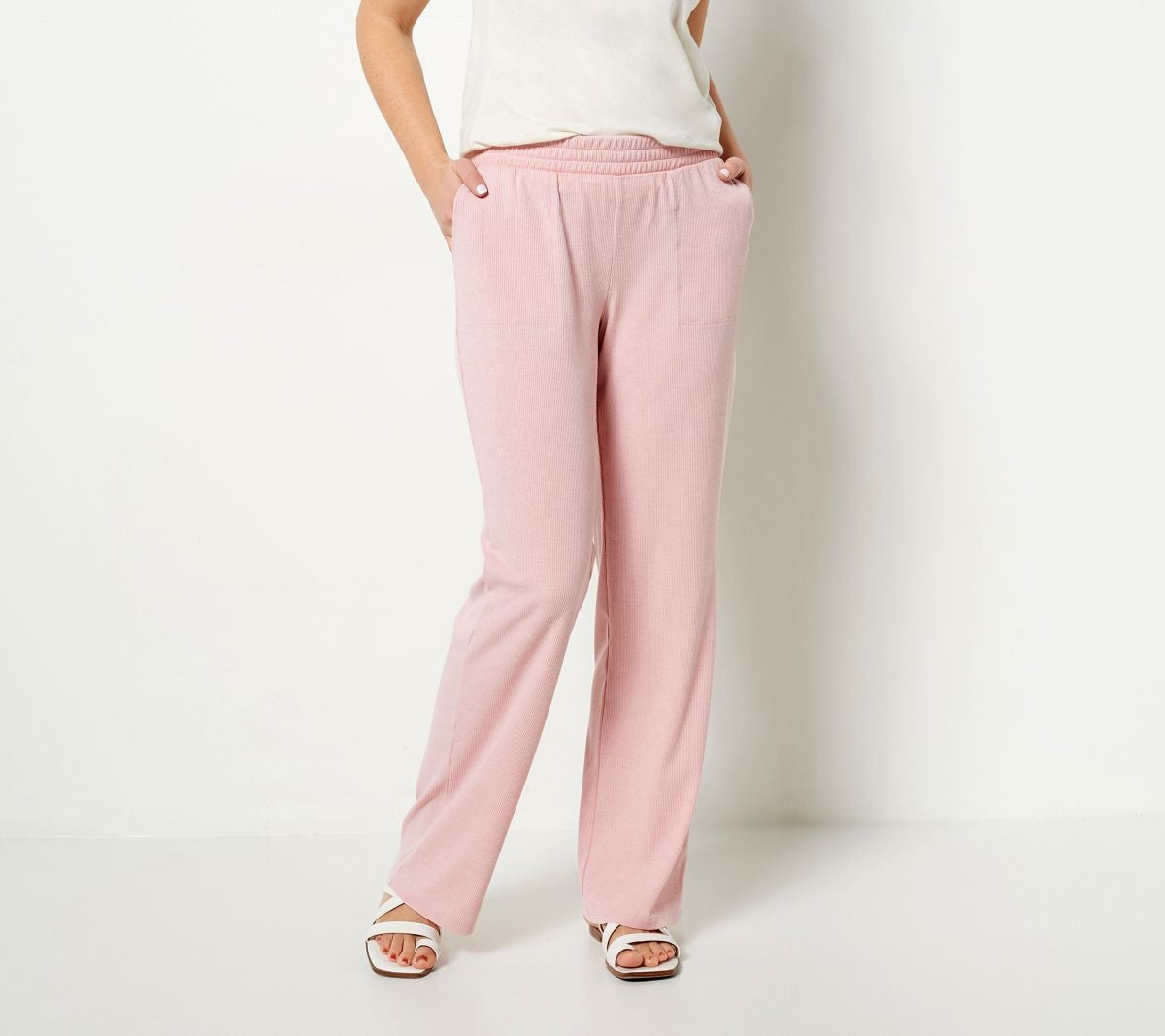 Ribbed Beach Wash Straight Leg