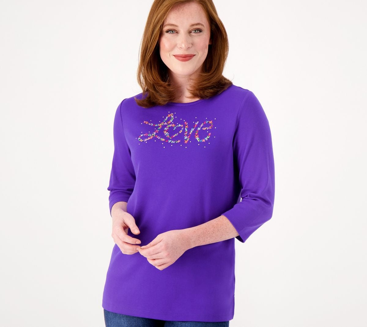 Floral Expression Round Neck