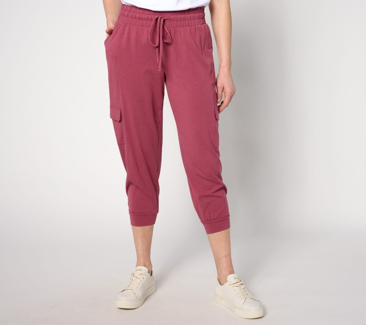 Cozy Knit Cropped Cargo Jogger