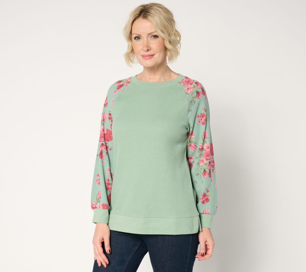 Baby Waffle Indigo Floral