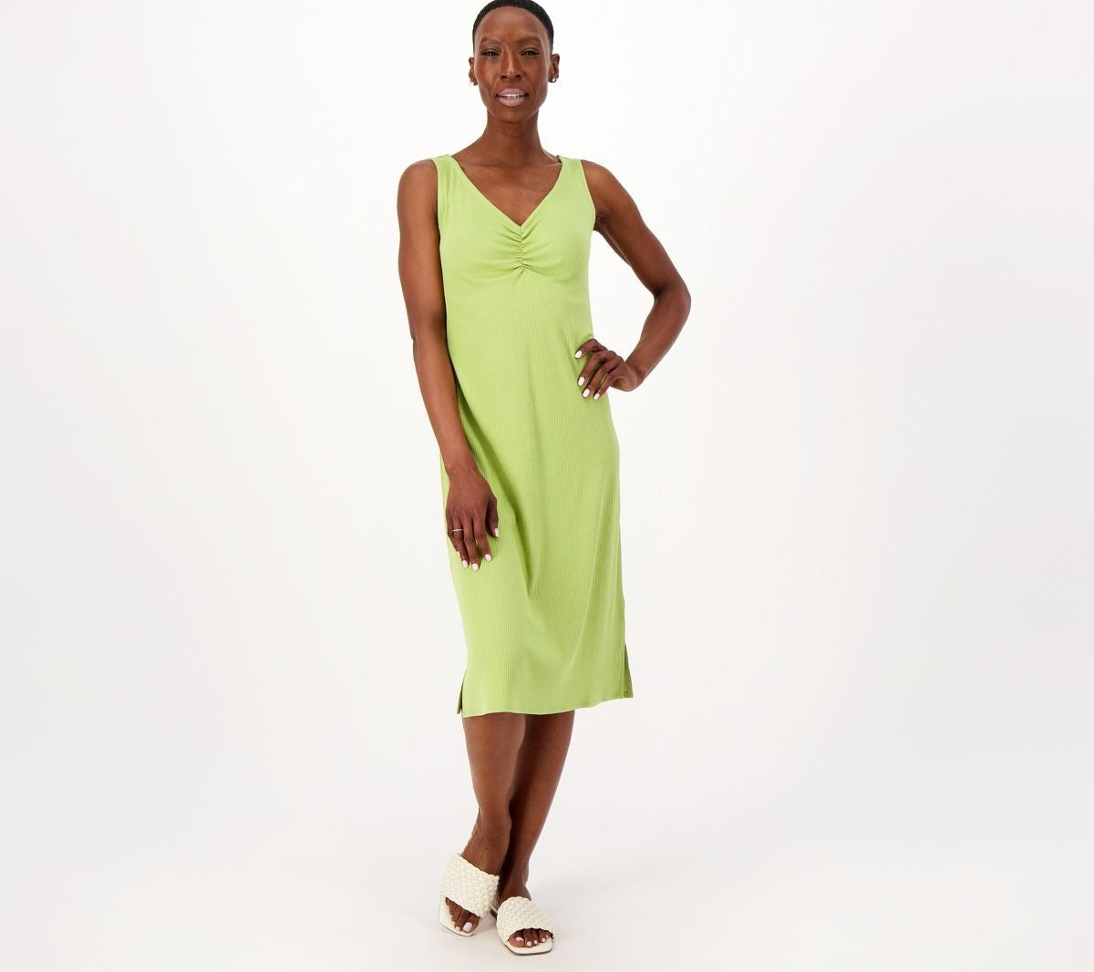 Cozy Knit Rib Tank Dress