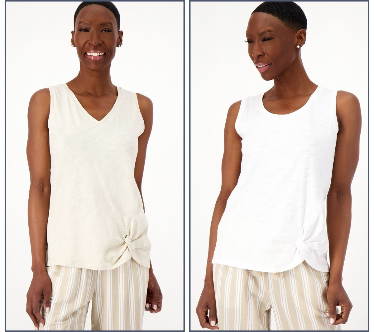 Slub Knit Set of 2 Twisted