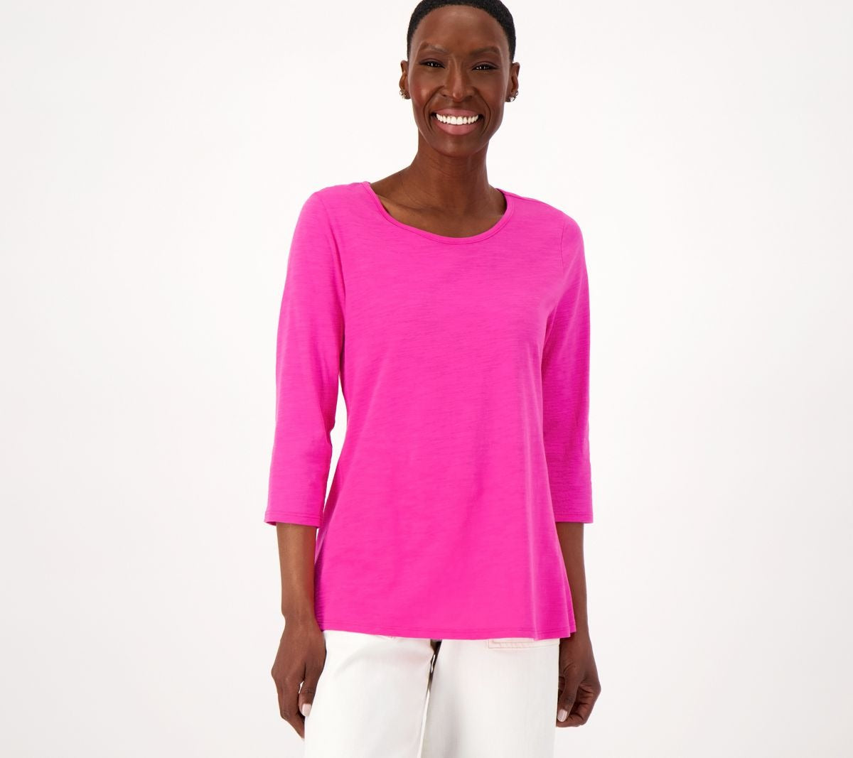 Slub Knit Seamed Tunic
