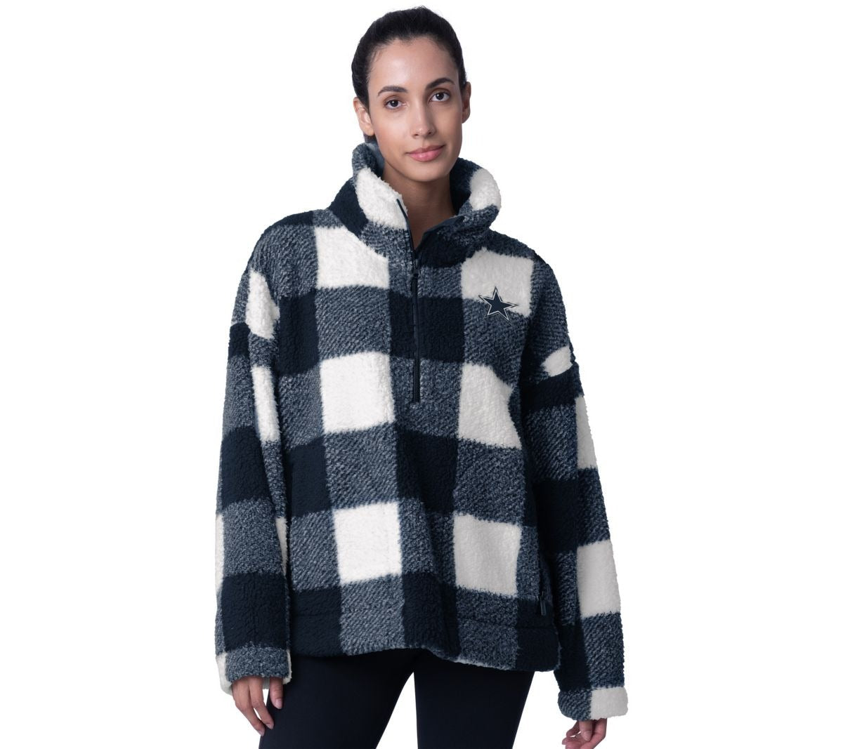 Dallas Women's Buffalo Plaid Half Zip