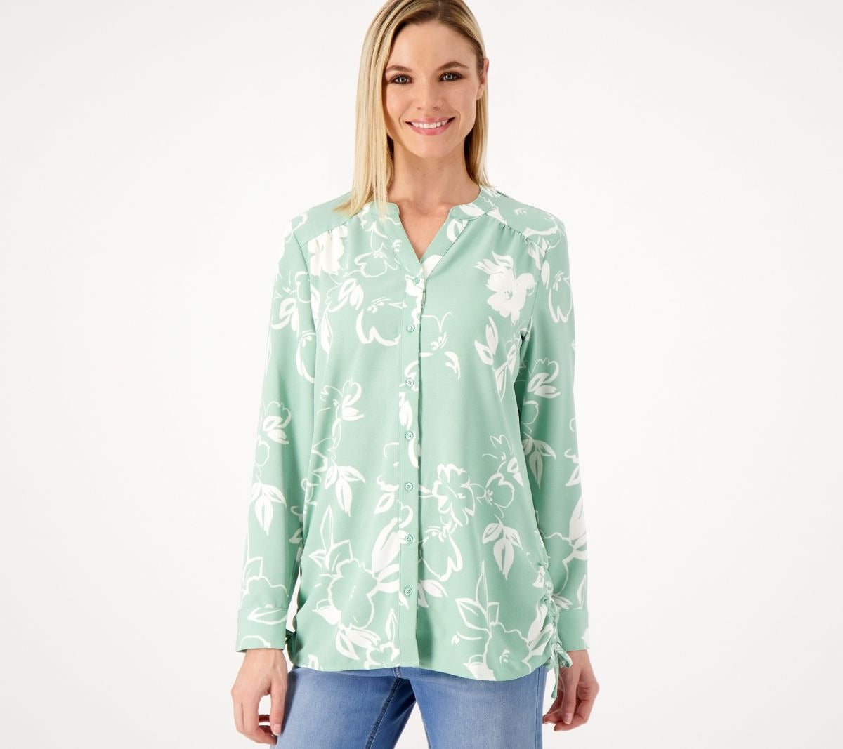 Printed Ruche Side Petite