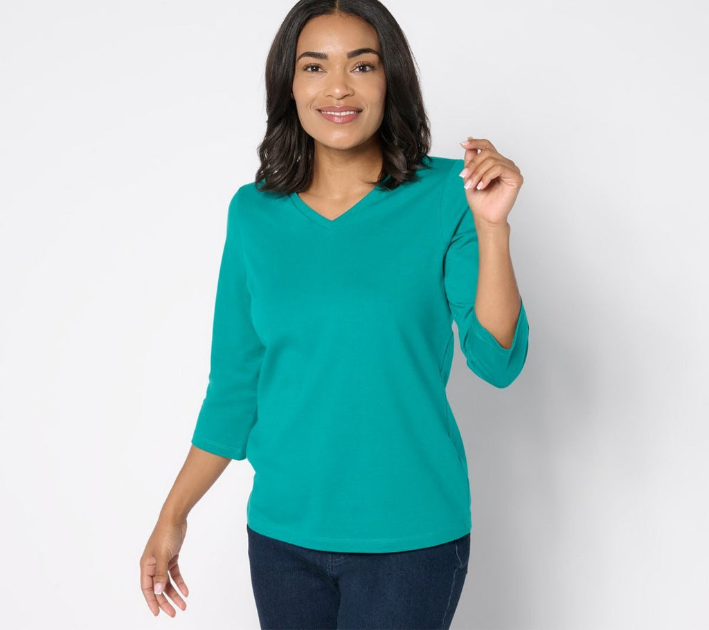 Essentials Perfect Jersey 3/4 Sleeve Top