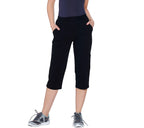 Active French Terry Cargo Capri Pants