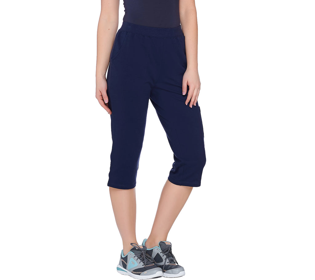 Active French Terry Cargo Capri Pants
