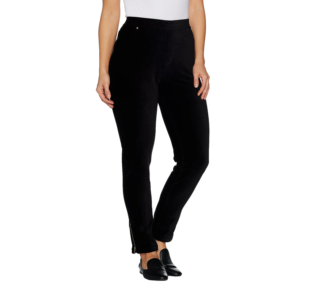 Knit Corduroy Straight Leg Pull-On Pants
