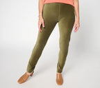 Knit Corduroy Straight Leg Pull-On Pants