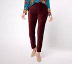 Knit Corduroy Straight Leg Pull-On Pants