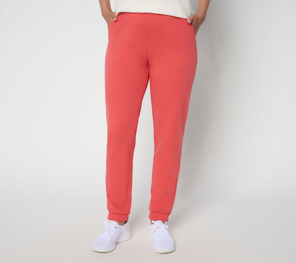 Active Pull-On French Terry Jogger Pants - Deep Papaya
